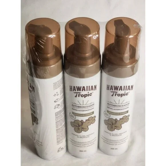 3 Hawaiian Tropic Sunless Self-Tanning Foam EXPRESS Tan ...SPANISH LABEL ... - Picture 5 of 8